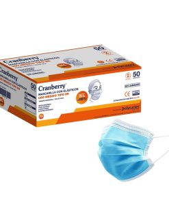 Mascarilla desechable 3 pliegues c/elástico