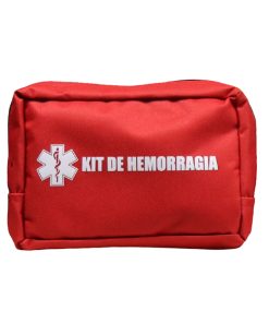 Bolso botiquin para hemorragia con mica, mosqueton y estampado - vacio