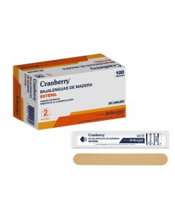 Baja Lengua estéril caja 100 unidades - Cranberry