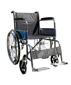 Silla de ruedas cromada